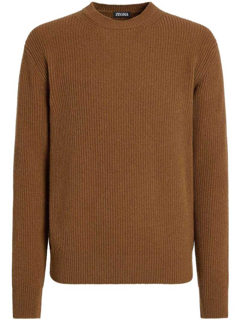 Zegna Oasi cashmere mÃ©lange-effect jumper - Brown von Zegna