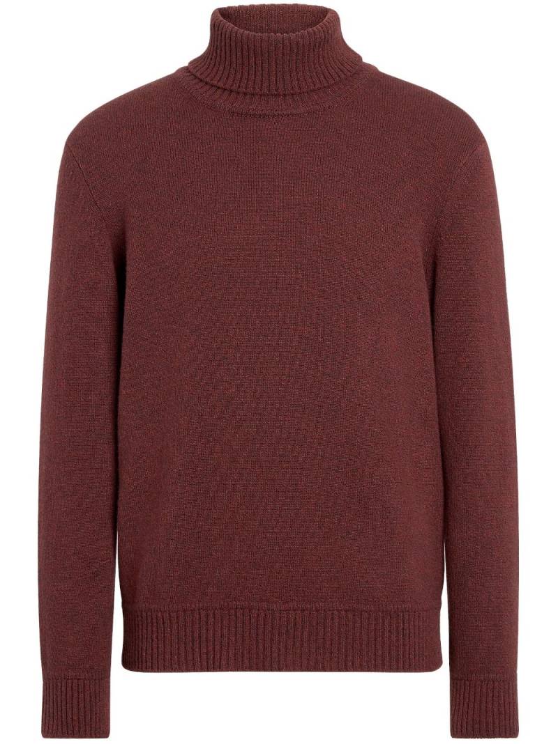 Zegna Oasi roll-neck cashmere jumper - Red von Zegna