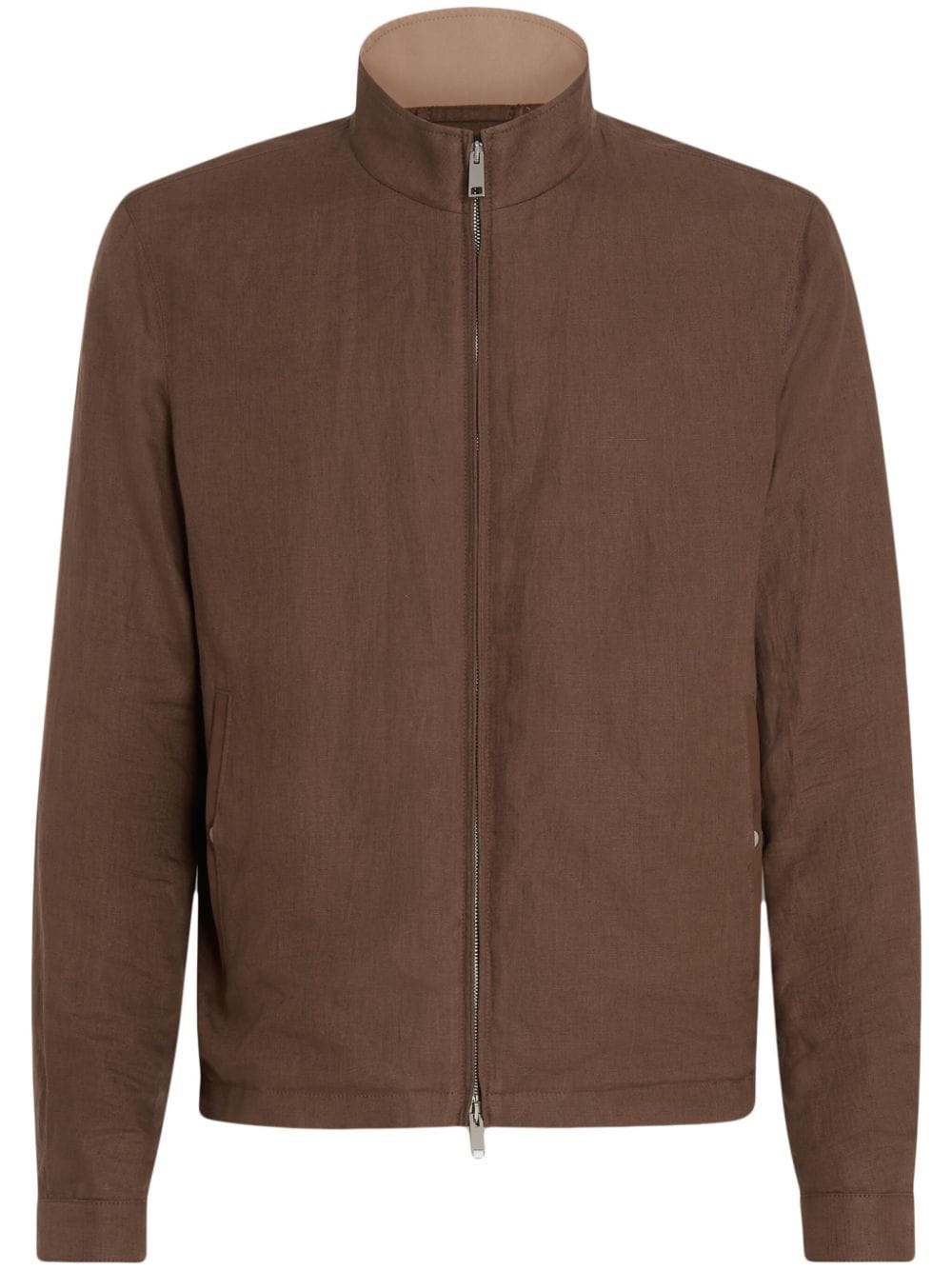 Zegna Oasi linen bomber jacket - Brown von Zegna