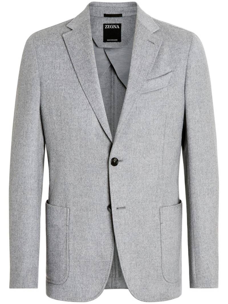 Zegna Oasi single-breasted cashmere blazer - Grey von Zegna