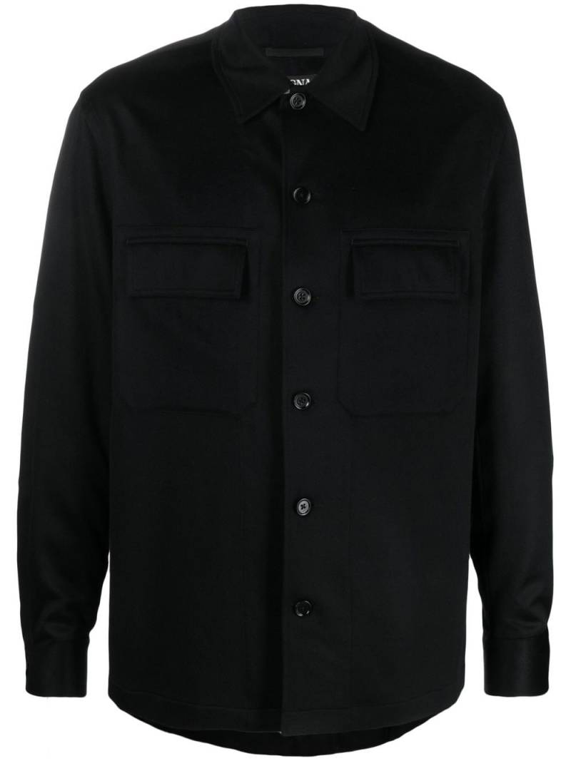 Zegna Alba Oasi cashmere overshirt - Black von Zegna