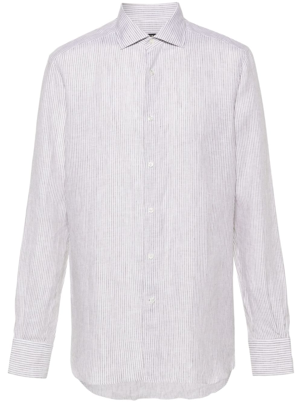 Zegna Oasi striped linen shirt - Neutrals von Zegna