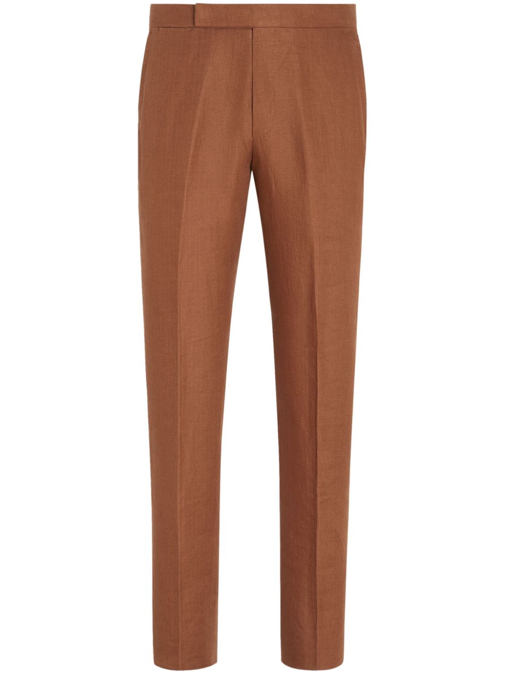 Zegna Oasi tapered-leg linen trousers - Neutrals von Zegna