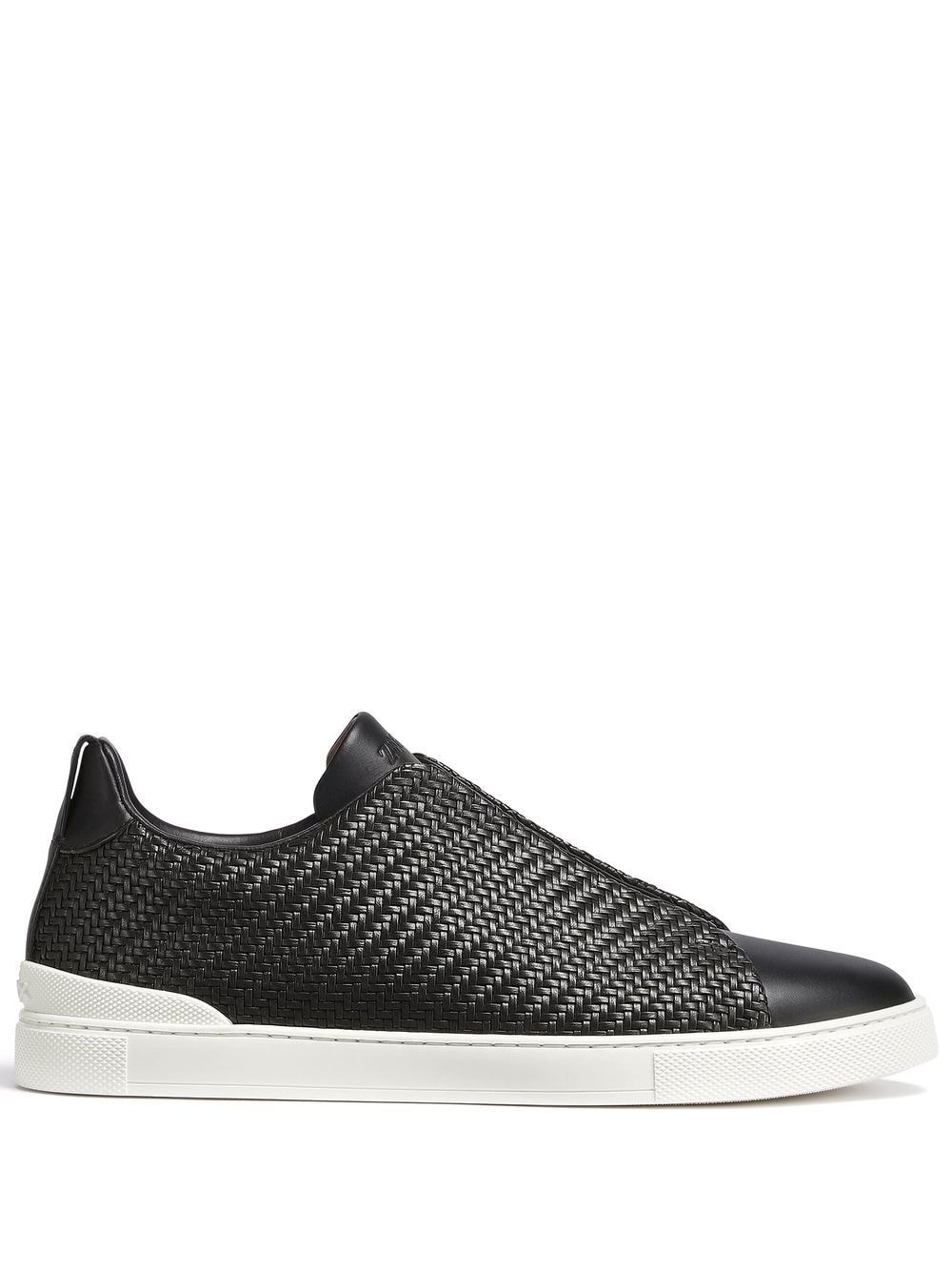 Zegna Triple Stitch Pelletessuta sneakers - Black von Zegna