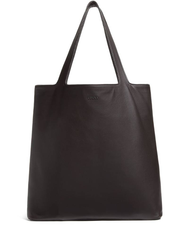 Zegna Secondskin leather tote bag - Brown von Zegna