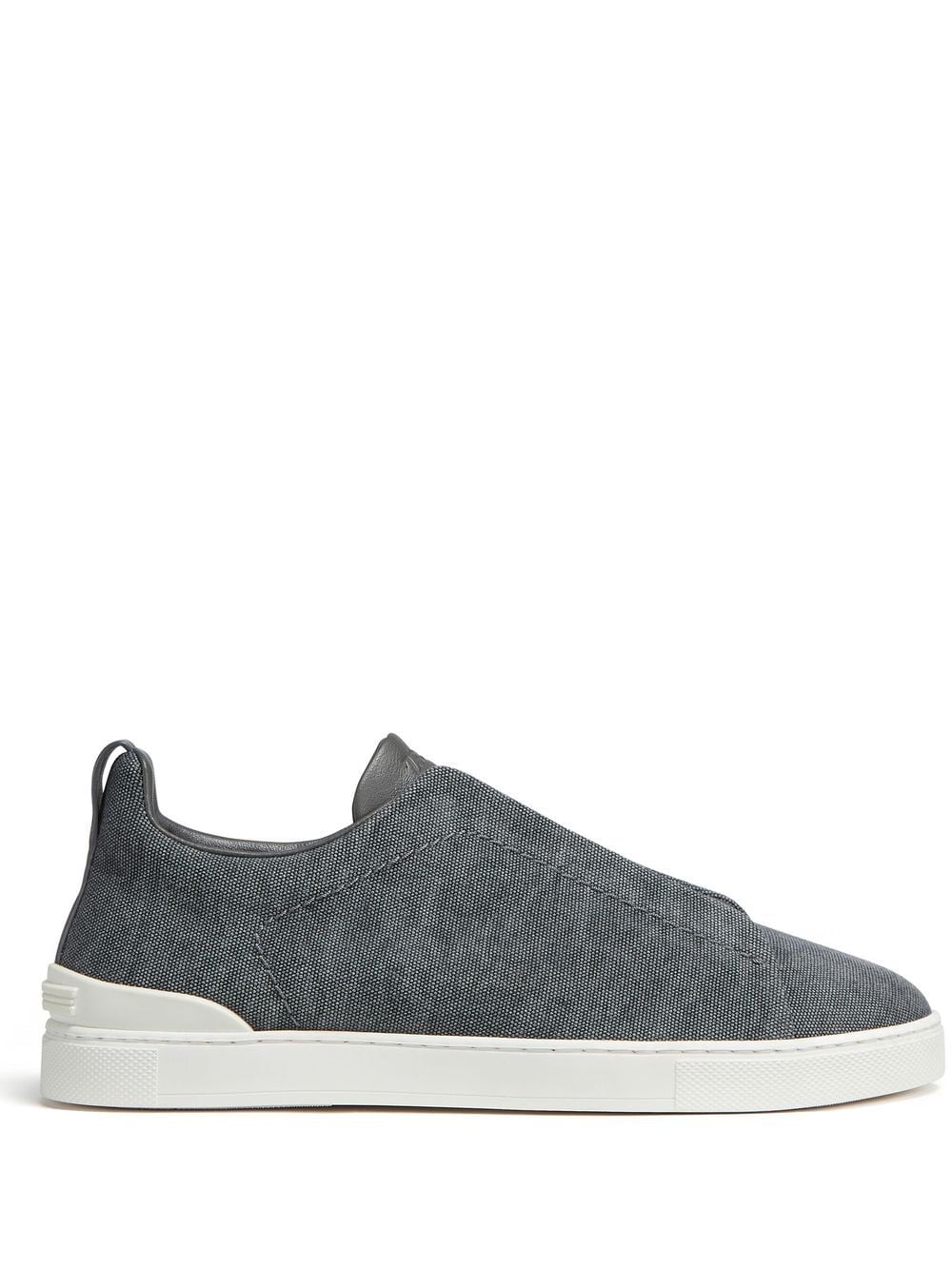 Zegna Triple Stitch canvas sneakers - Blue von Zegna