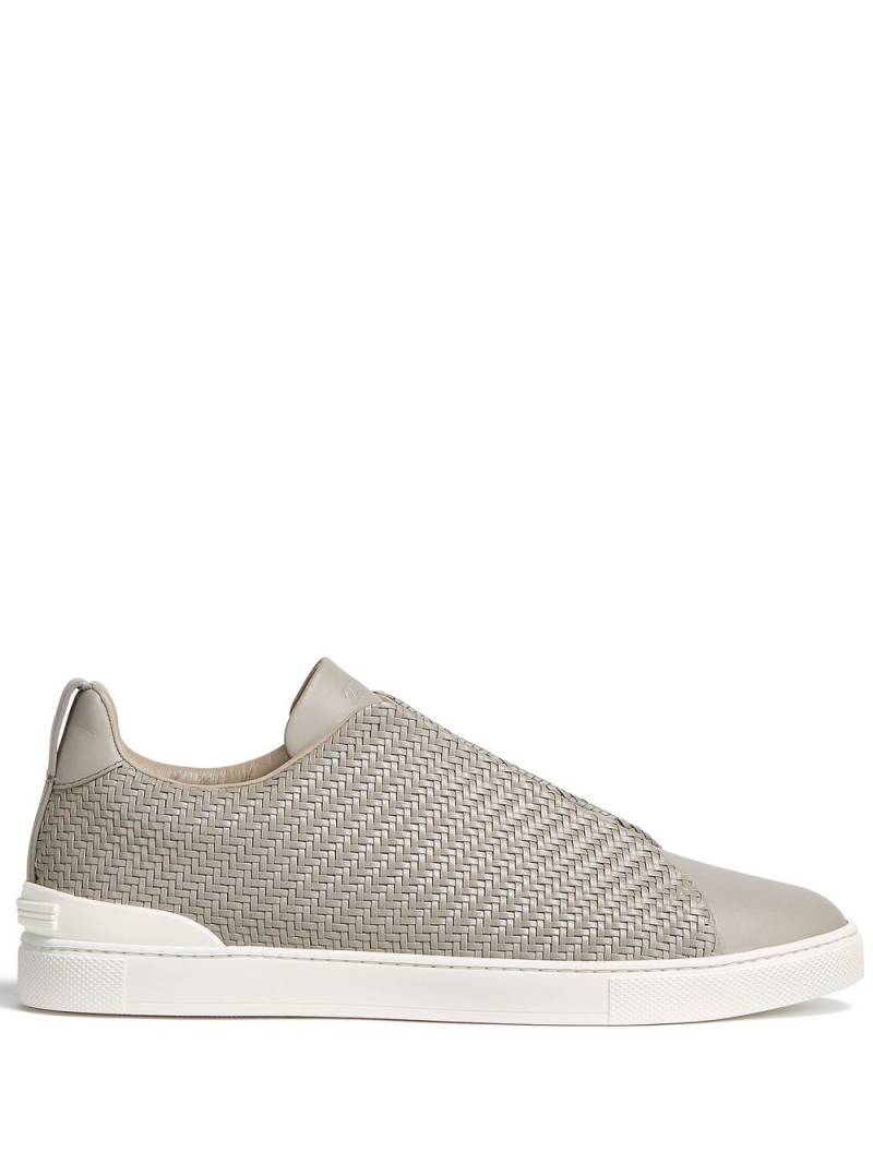 Zegna Triple Stitch Pelletessuta sneakers - Grey von Zegna