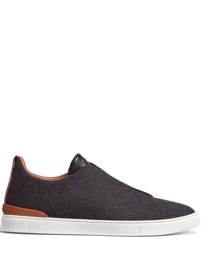 Zegna Triple Stitch™ low-top sneakers - Grey von Zegna