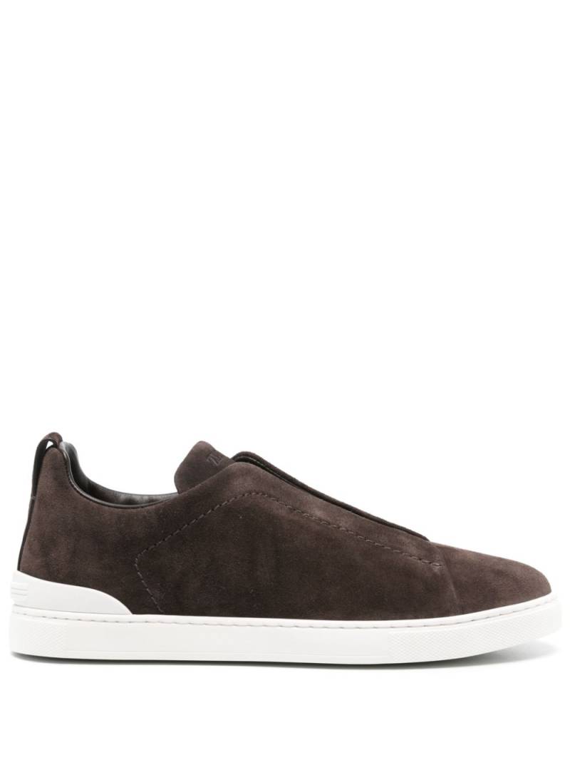 Zegna Triple Stitch™ suede sneakers - Brown von Zegna