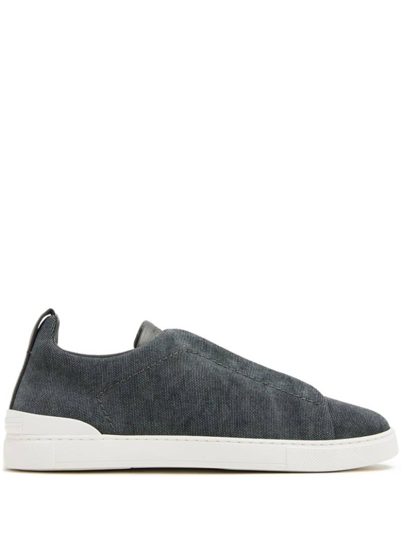 Zegna Triple Stitch canvas sneakers - Grey von Zegna