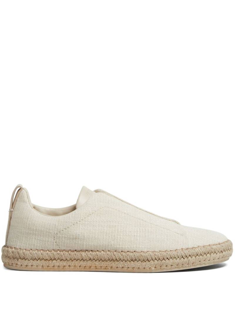 Zegna Triple Stitch crisscross espadrilles - Neutrals von Zegna