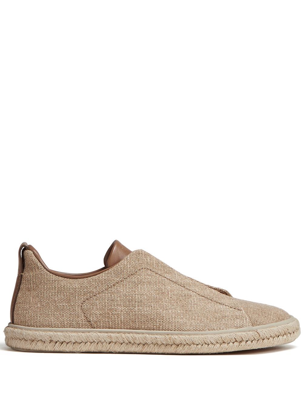 Zegna Triple Stitch linen espadrilles - Brown von Zegna