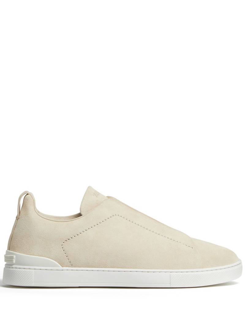 Zegna Triple Stitch suede sneakers - Neutrals von Zegna