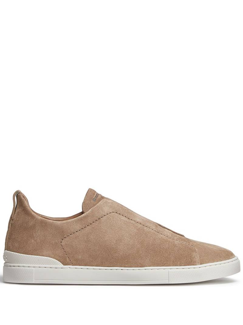 Zegna Triple Stitch slip-on sneakers - Neutrals von Zegna