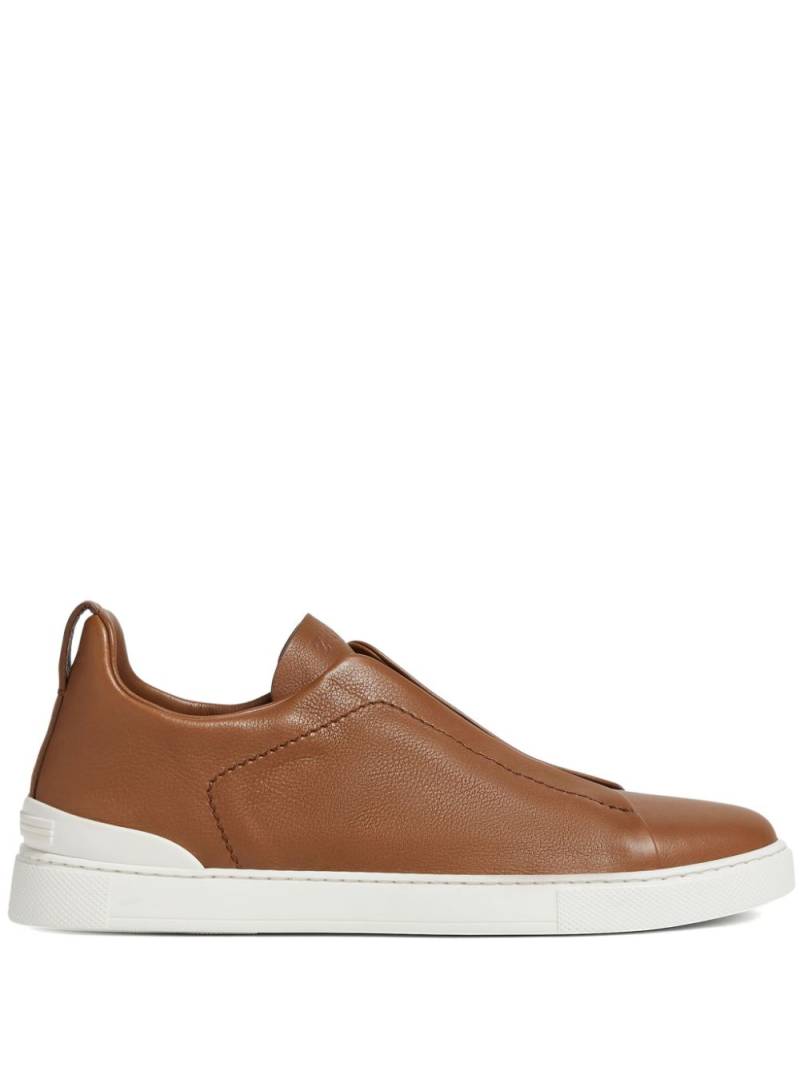 Zegna Triple Stitch sneakers - Brown von Zegna