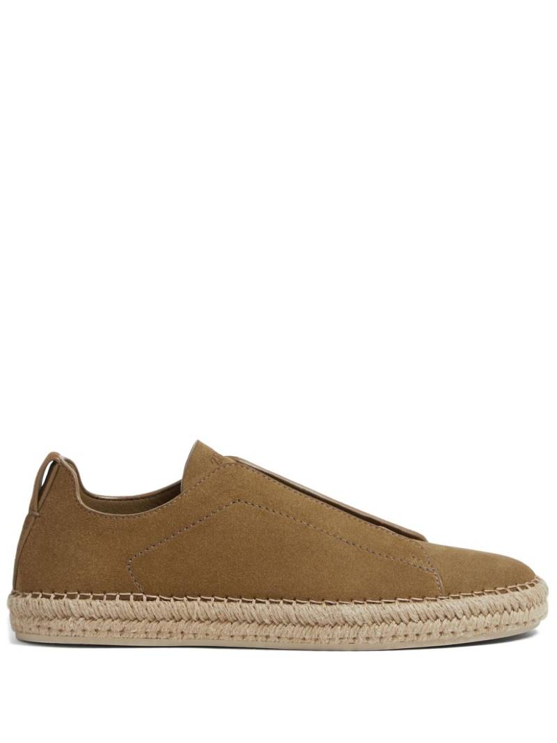 Zegna Triple Stitch suede espadrilles - Neutrals von Zegna