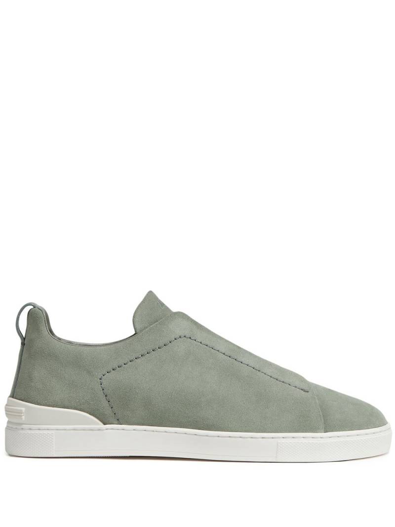 Zegna Triple Stitch suede sneakers - Green von Zegna