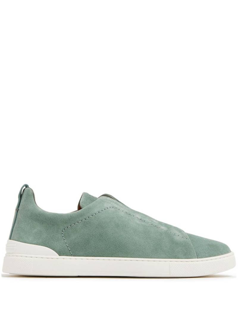 Zegna Triple Stitch suede sneakers - Green von Zegna