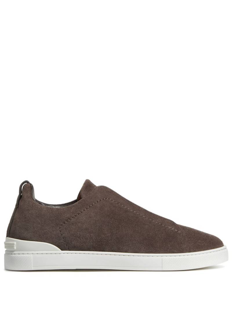 Zegna Triple Stitch suede trainers - Brown von Zegna