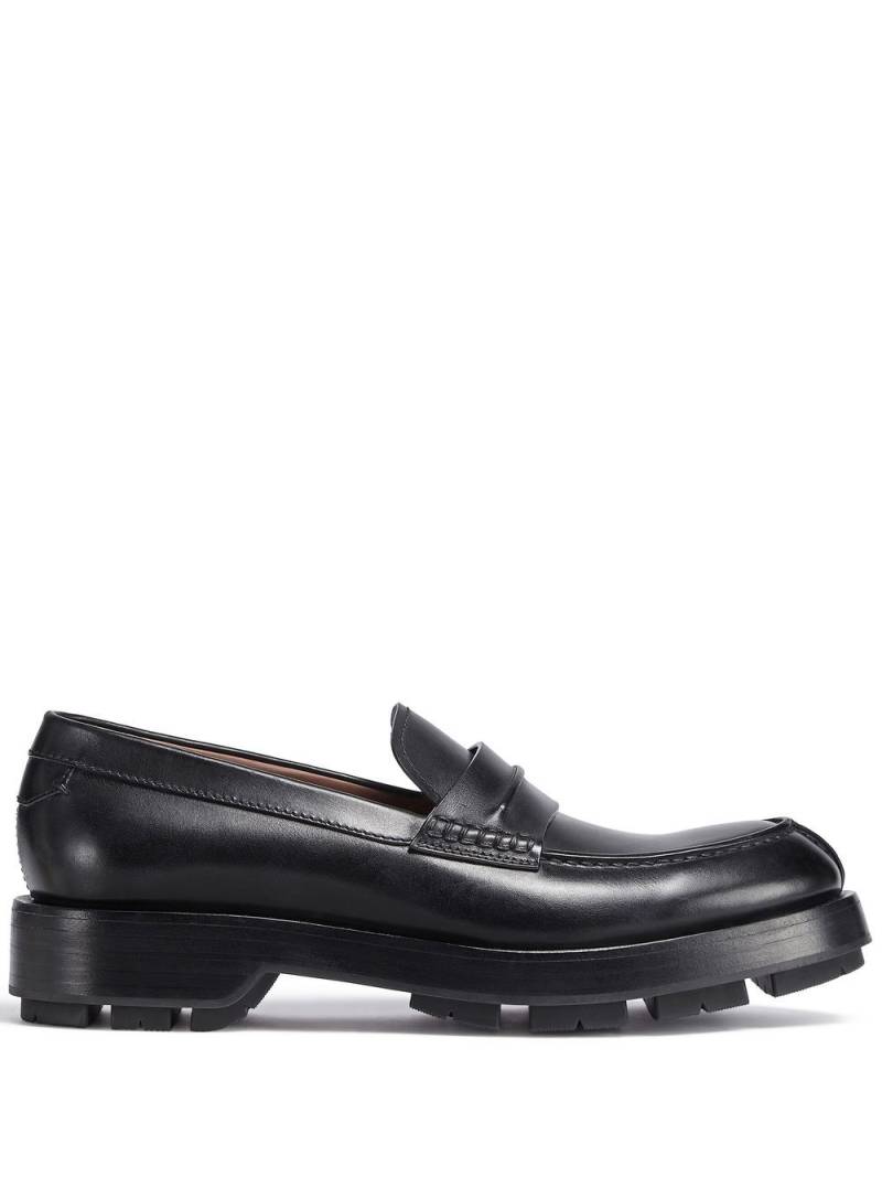 Zegna Udine leather lug-sole loafers - Black von Zegna