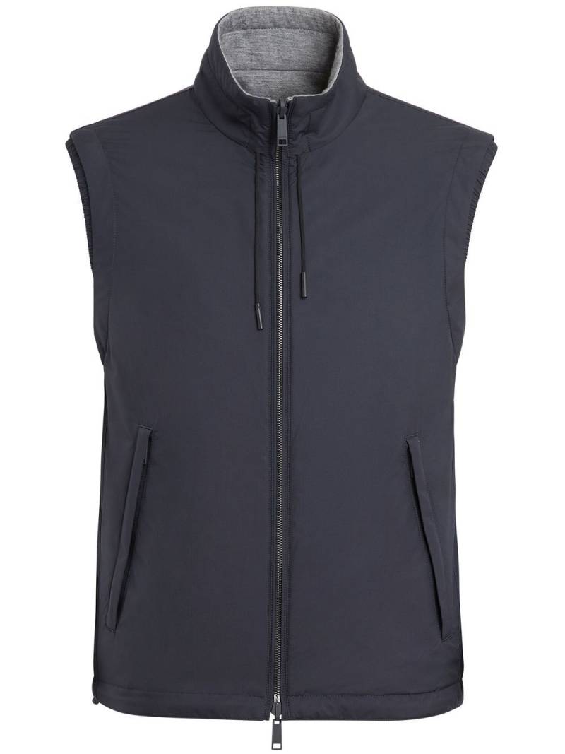 Zegna reversible zip-up vest - Blue von Zegna