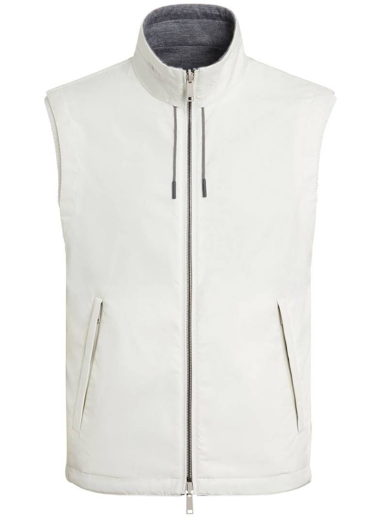 Zegna reversible zip-up vest - White von Zegna