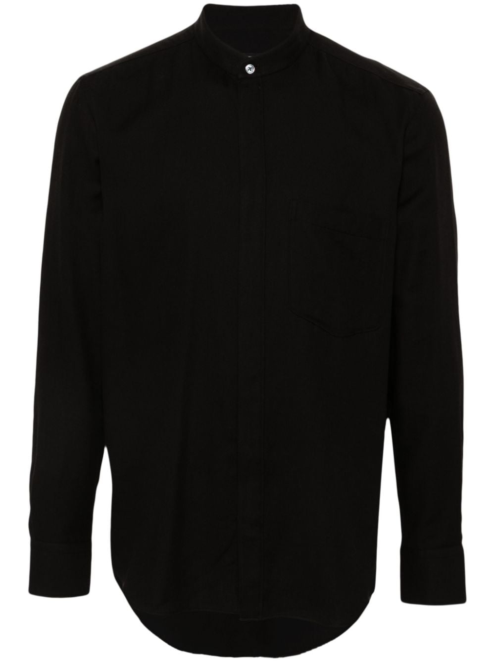 Zegna band-collar shirt - Black von Zegna