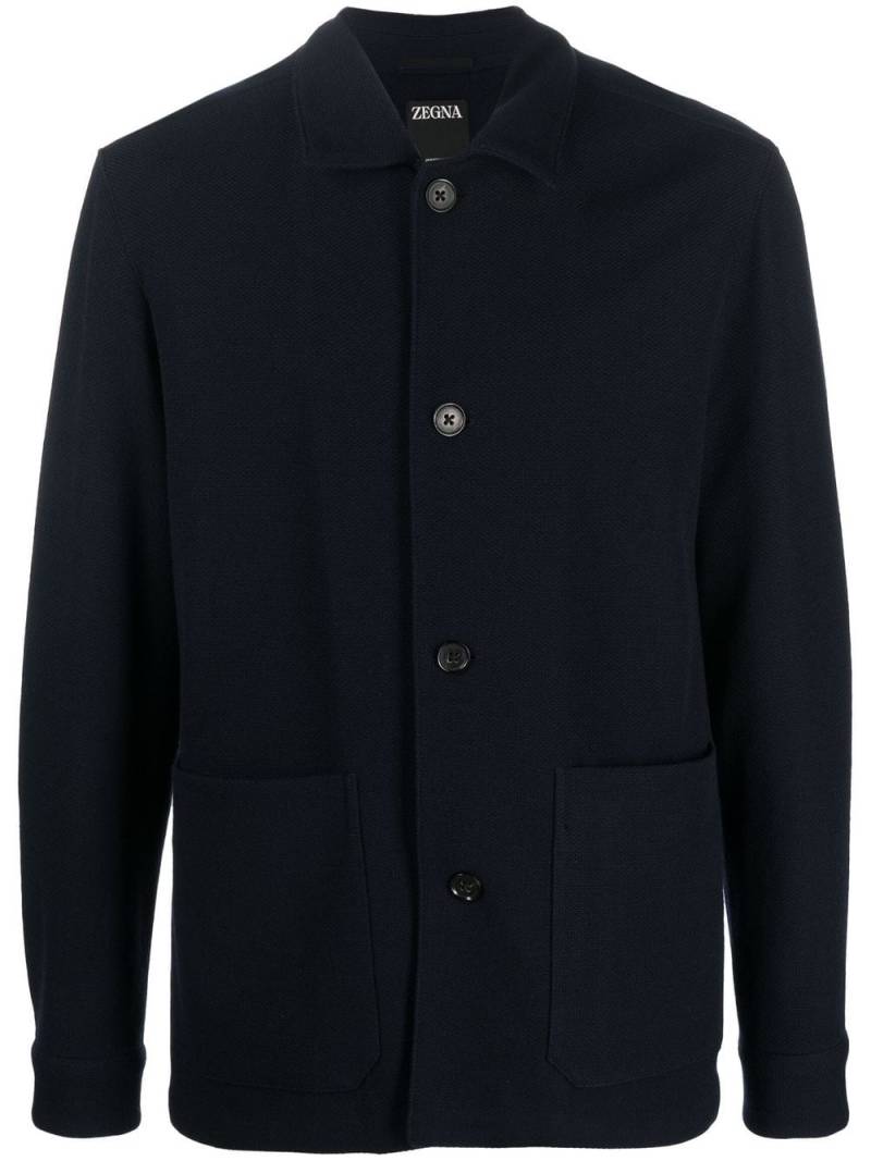 Zegna buttoned shirt jacket - Blue von Zegna