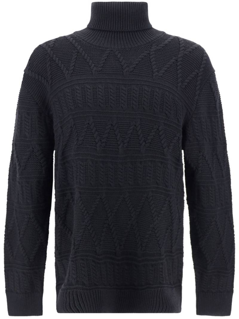 Zegna cable-knit jumper - Black von Zegna