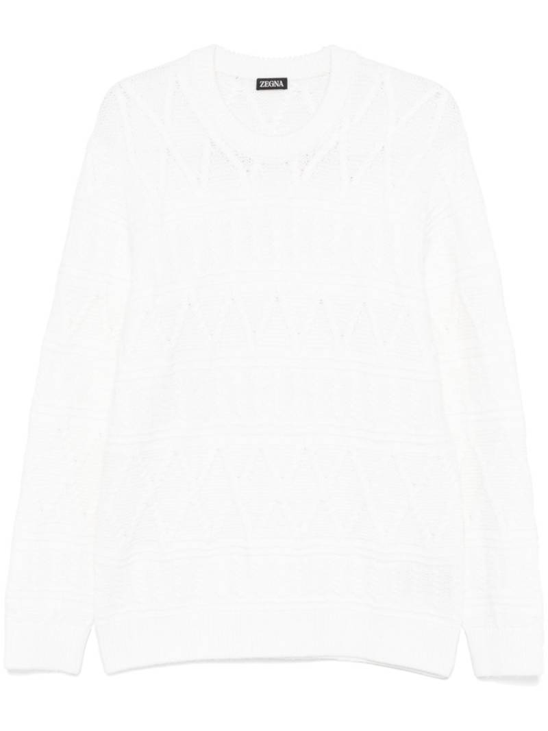 Zegna cable-knit sweater - White von Zegna