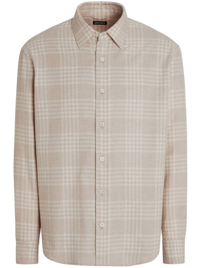 Zegna check-pattern shirt - Neutrals von Zegna