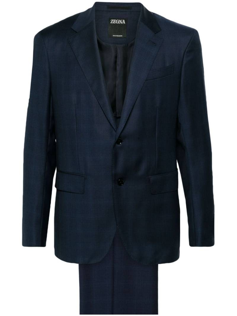 Zegna checked single-breasted suit - Blue von Zegna