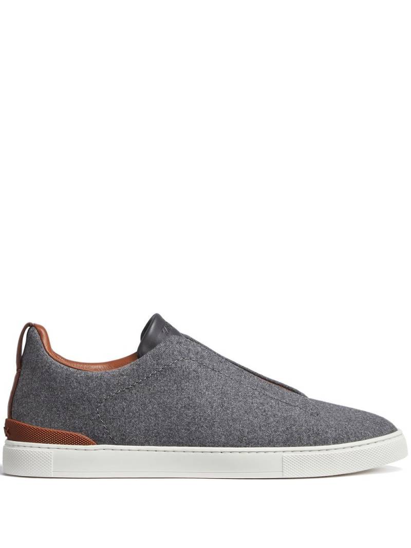 Zegna Triple Stitch™ low-top sneakers - Grey von Zegna