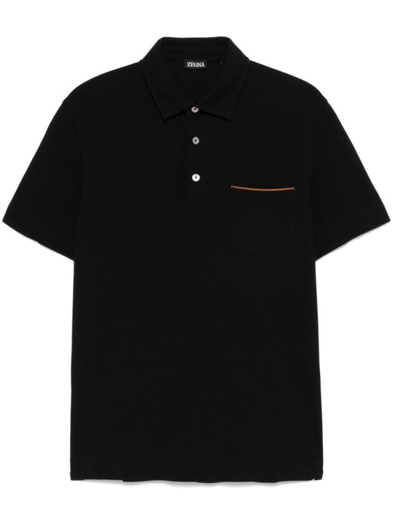 Zegna cotton polo shirt - Black von Zegna