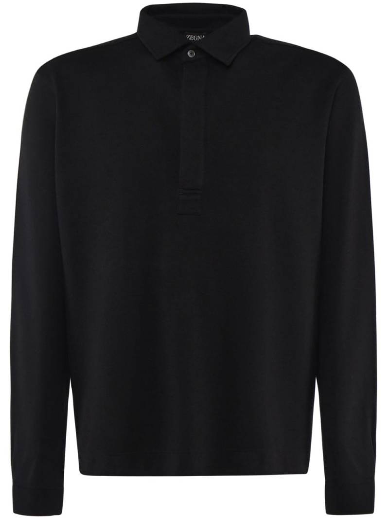 Zegna cotton polo shirt - Black von Zegna