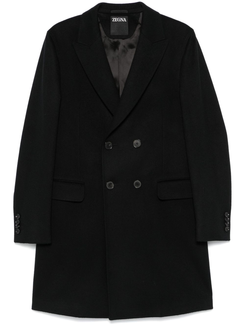 Zegna double-breasted coat - Black von Zegna