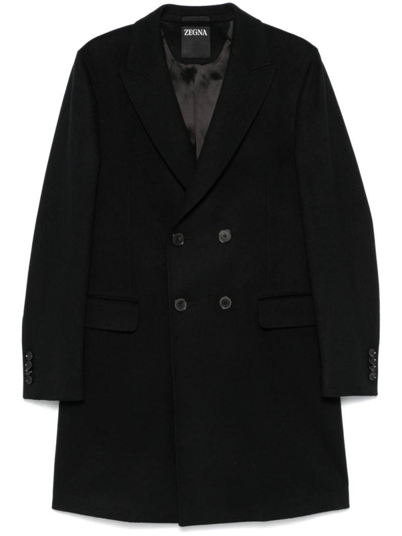 Zegna double-breasted coat - Black von Zegna