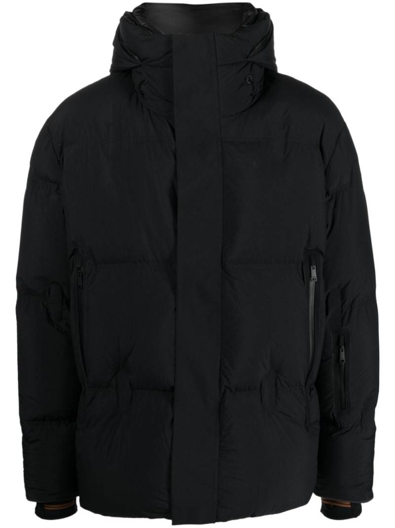 Zegna drawstring-hooded padded jacket - Black von Zegna