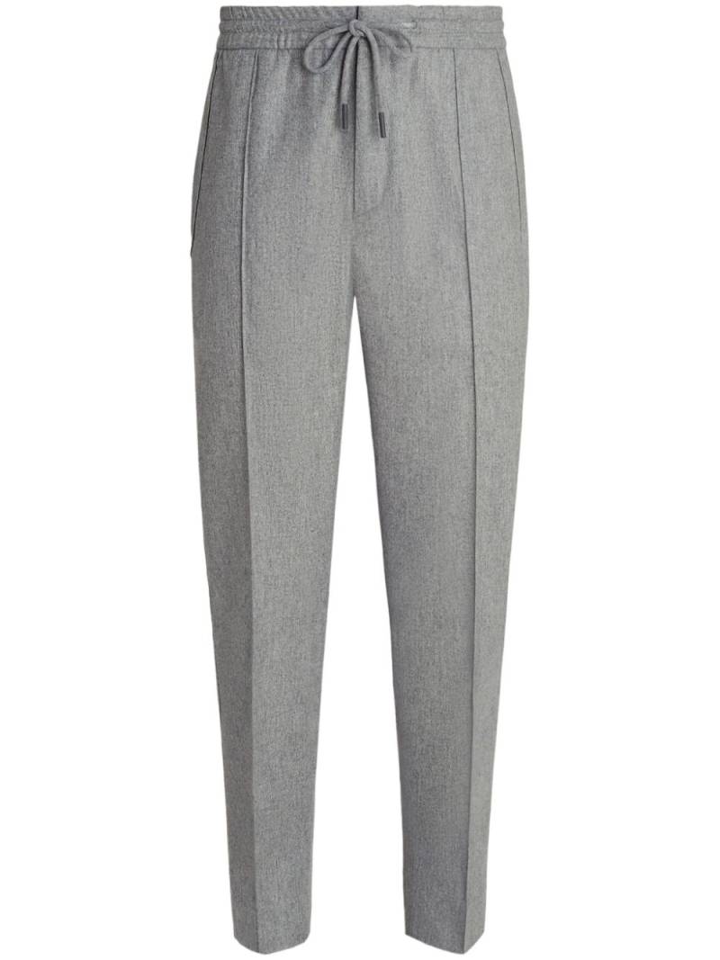 Zegna drawstring tapered trousers - Grey von Zegna