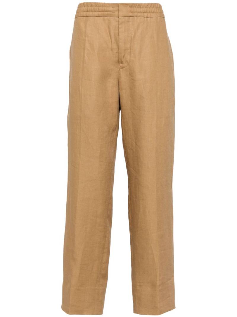 Zegna elasticated slim-fit trousers - Brown von Zegna