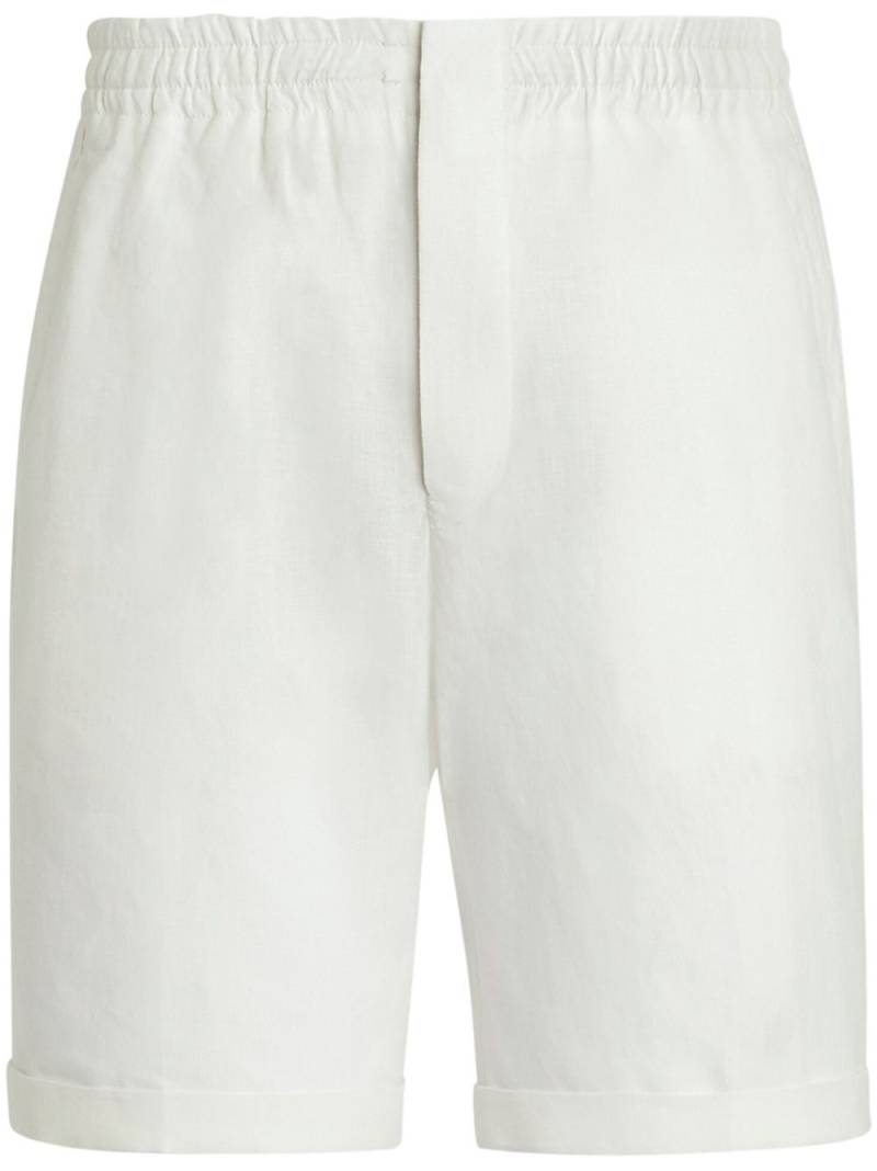 Zegna elasticated-waist linen shorts - White von Zegna