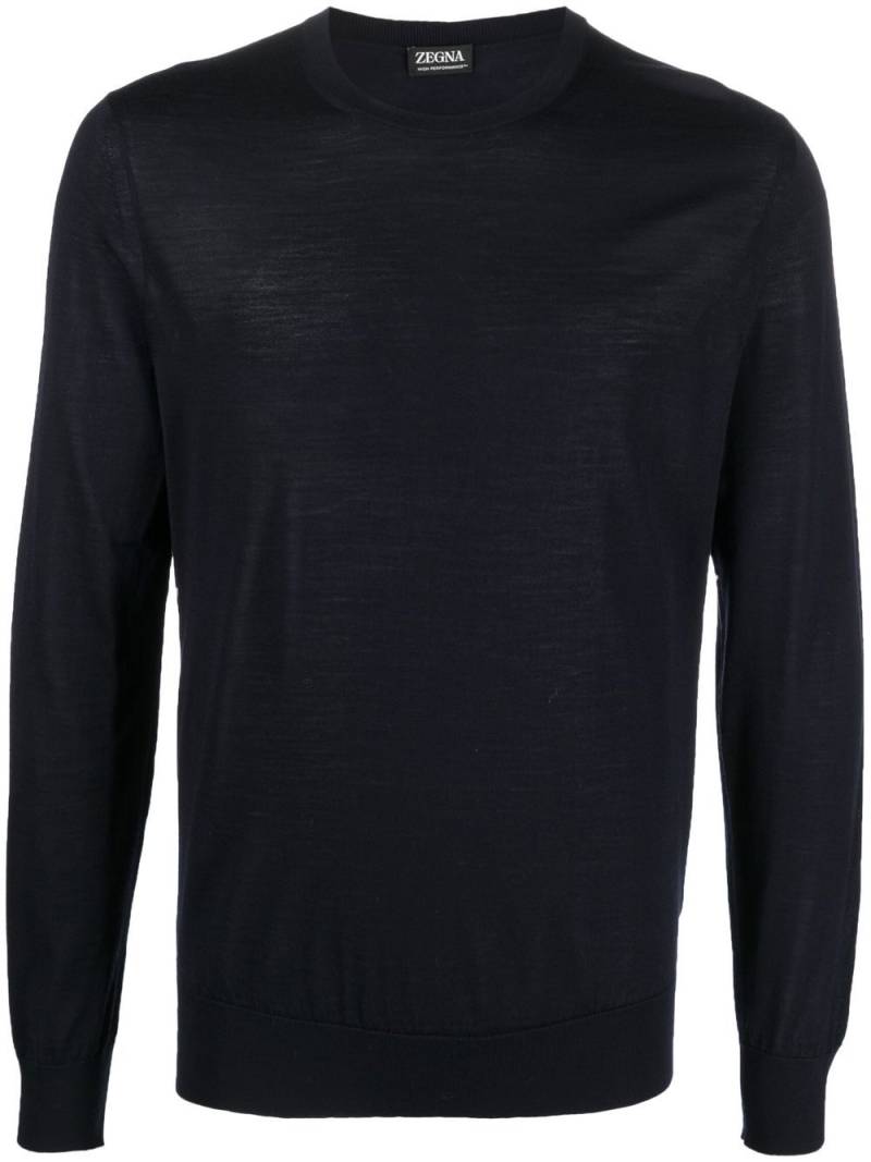 Zegna fine-knit wool jumper - Blue von Zegna