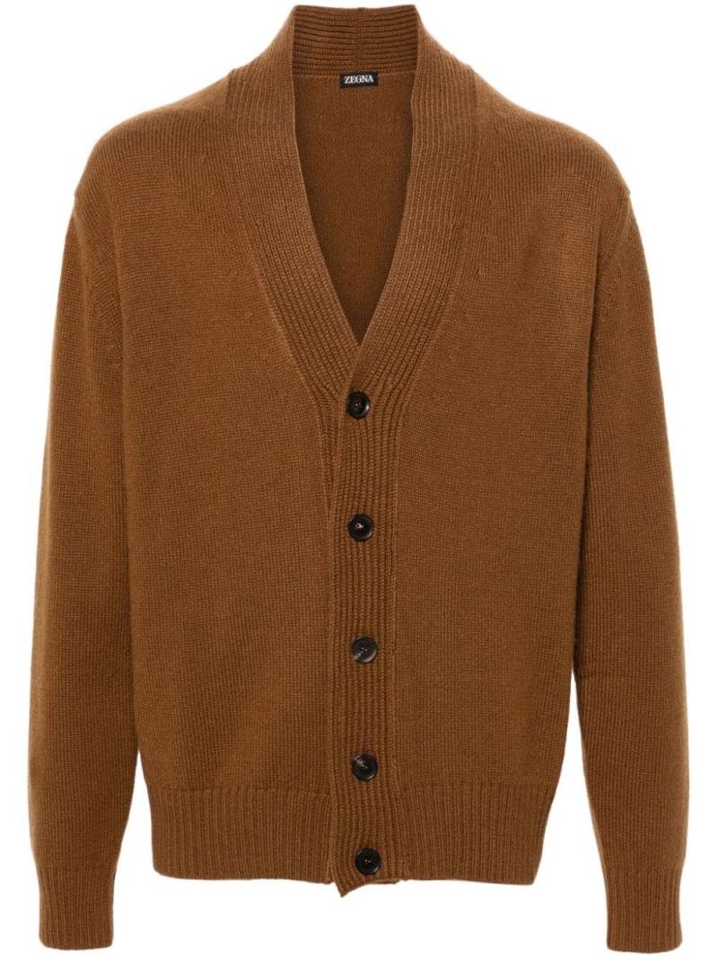 Zegna fisherman's-knit cardigan - Brown von Zegna