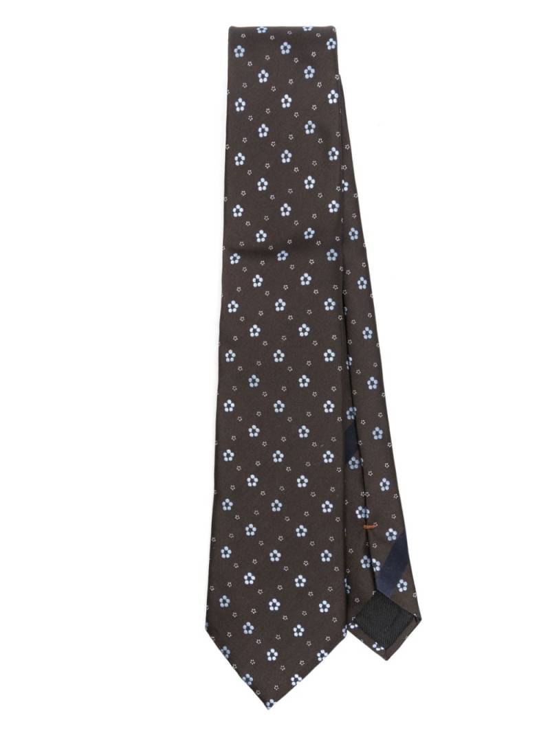 Zegna floral-print tie - Brown von Zegna