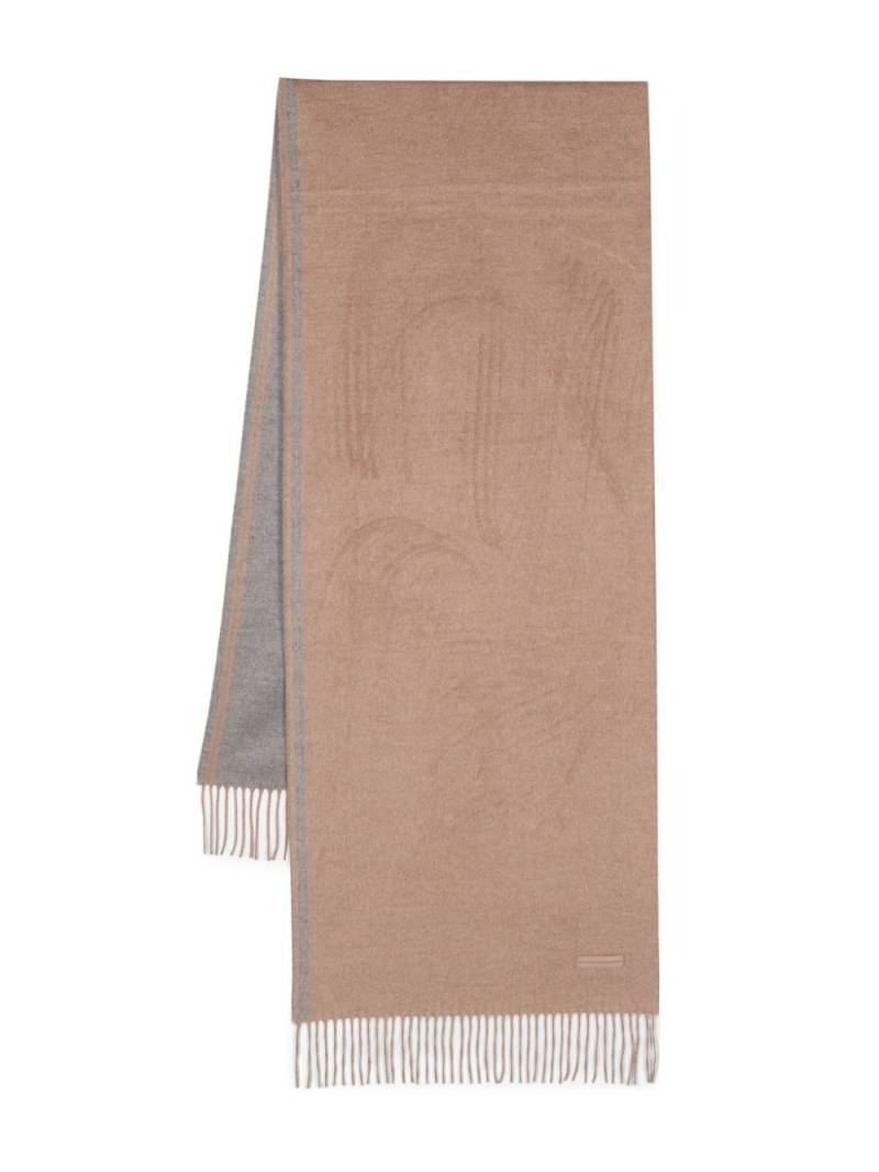 Zegna fringed scarf - Neutrals von Zegna