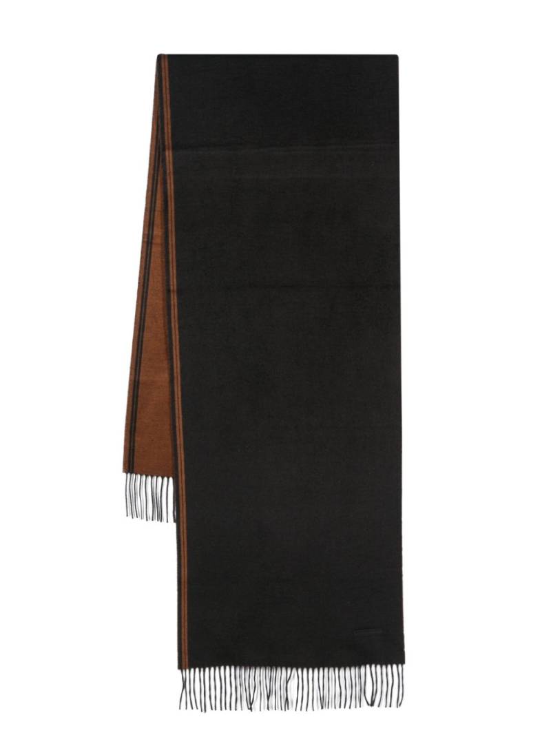 Zegna fringed silk scarf - Black von Zegna