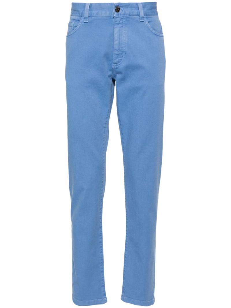 Zegna garment-dyed slim-cut jeans - Blue von Zegna