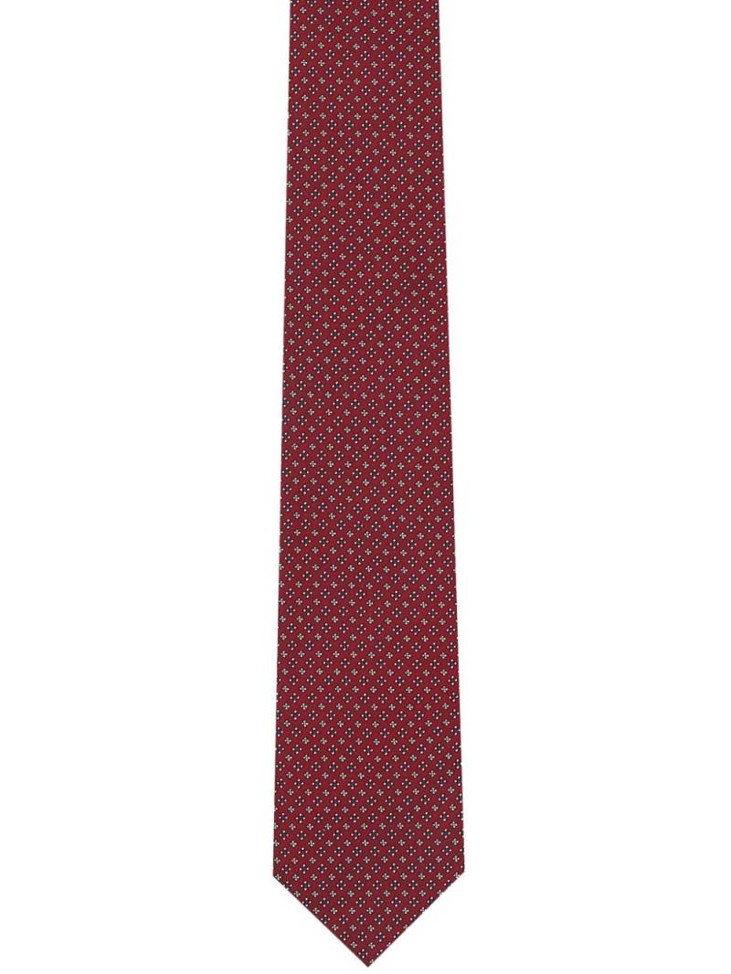 Zegna geometric-jacquard silk tie - Red von Zegna