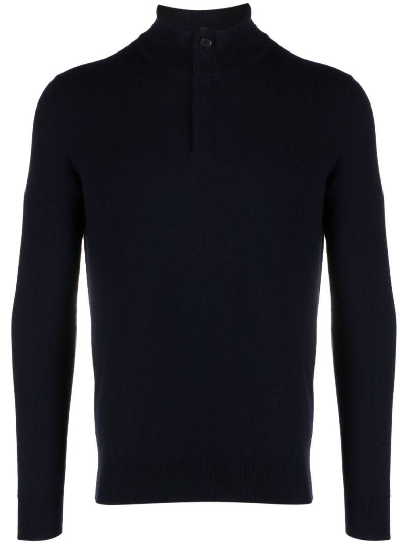 Zegna half-zip cashmere jumper - Blue von Zegna