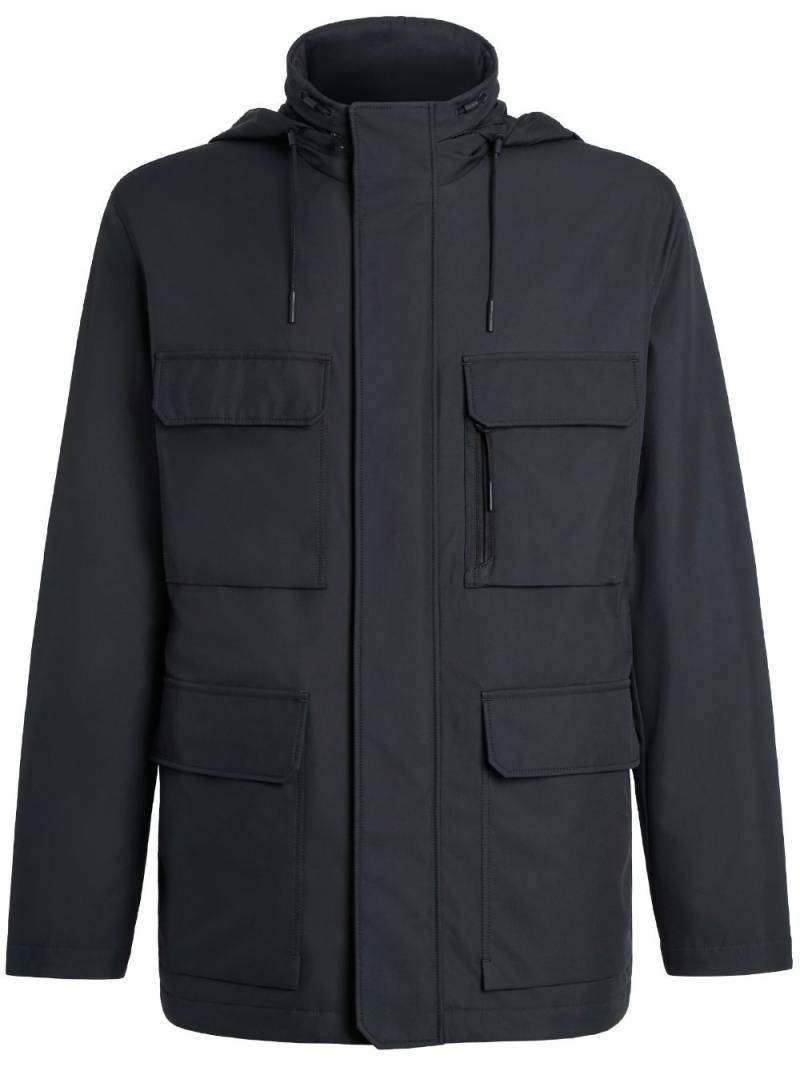 Zegna high-neck field jacket - Blue von Zegna